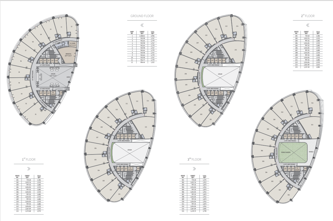 Offices for sale at Shivalik Curv, GIFT City Floor plan